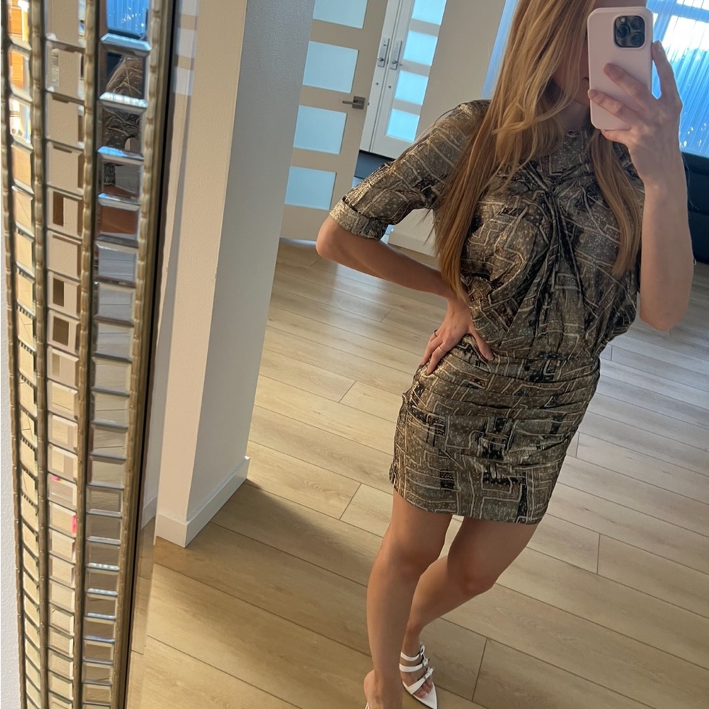 Isabel Marant pour H&M collaboration Metallic dress
